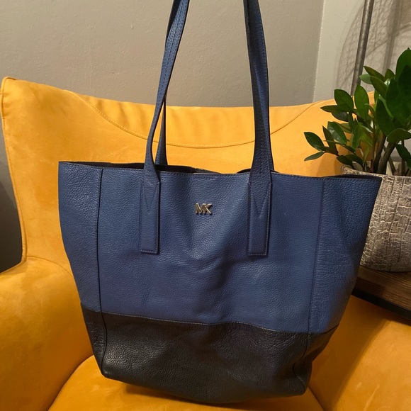 Michael Kors Handbags - Michael Kors denim blue leather bag two tone